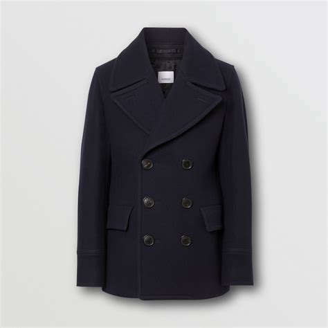 burberry peacoat navy|Burberry men's overcoat sale.